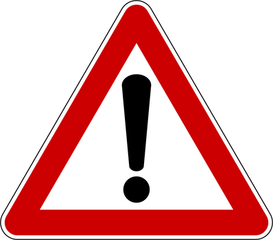 Warning Road Sign 